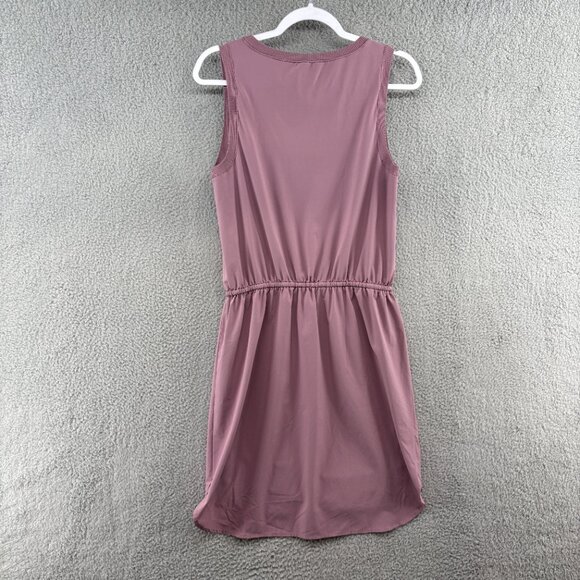 Athleta Rincon Dress Mauve Pink Small Sleeveless Drawstring Waist Active Travel - Picture 4 of 9